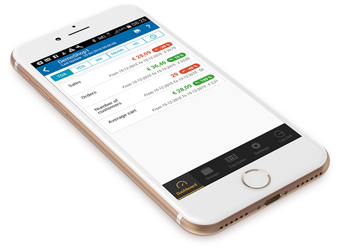 SDP sales app op smartphone
